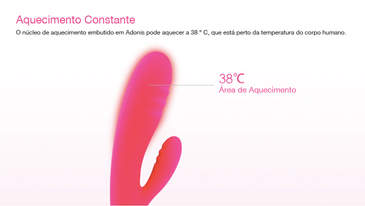 O vibrador de grande porte da Svakom! Com estimulador clitoriano e aquecimento. Adonis Svakom.